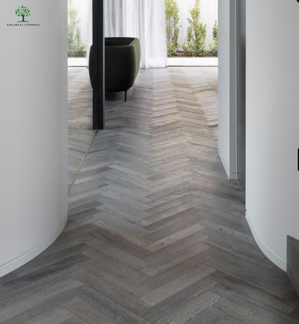 LWD-EB016 Piso de espina de pescado Chevron Parkett Pisos de roble de ingeniería Pisos de parquet