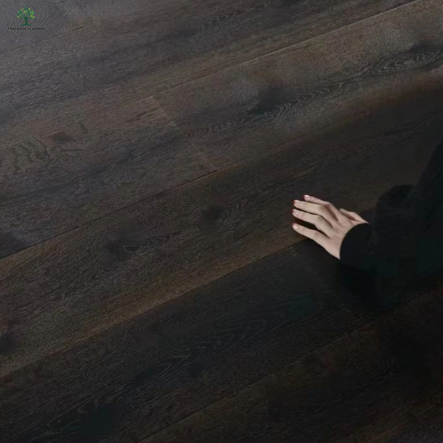 LWD-EB013 Tinte reactivo químico de estilo vintage Pisos de madera de roble blanco de ingeniería para madera de roble europeo