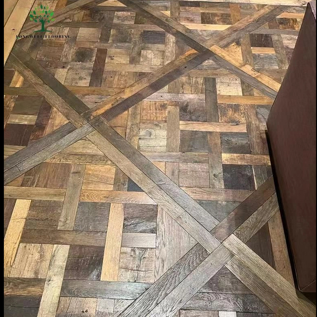 LWD-EB025 Panel de parquet Versalles de madera vieja recuperada