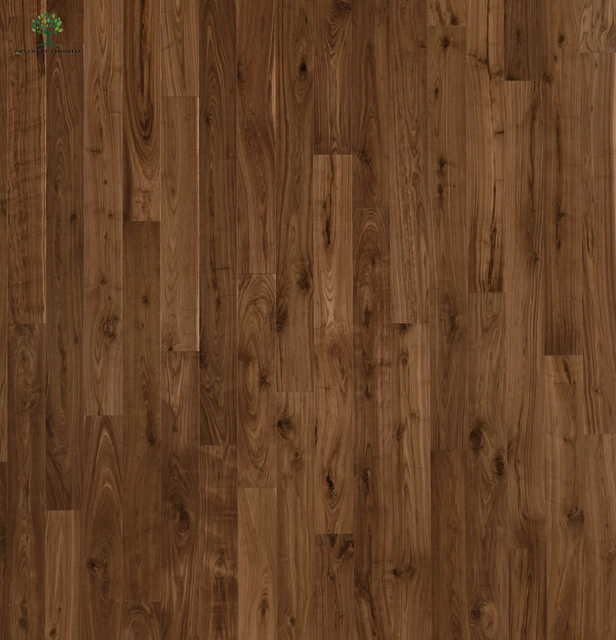 LWD-EB033 Pisos de madera modernos de nogal con medallones de piso de madera para hotel